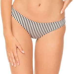 Tori Praver Black Cabana Stripe Caila Bikini Bottom